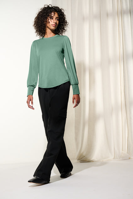 Mercer+Mettle® Women’s Stretch Jersey Long Sleeve Blouson Top