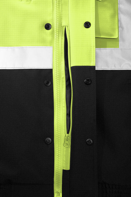 CornerStone® ANSI 107 Class 3 Waterproof Insulated Ripstop Bomber Jacket (Black logo on left sleeve)