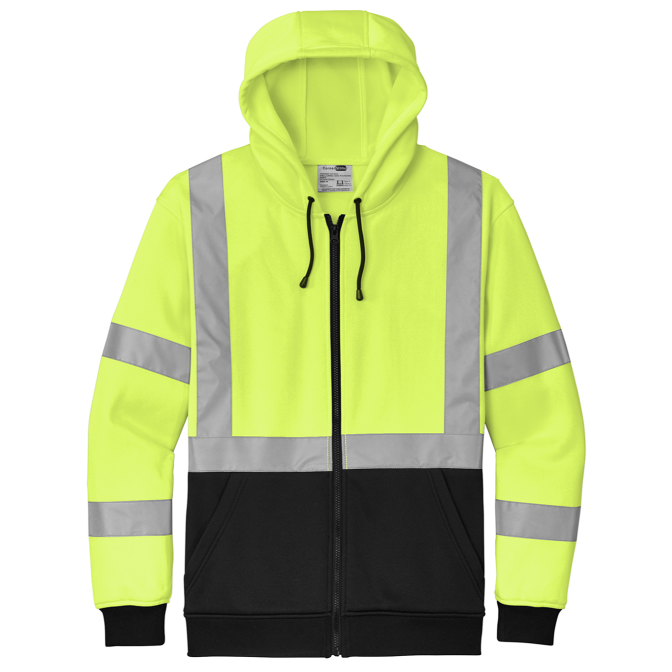 CornerStone® ANSI 107 Class 3 Heavy-Duty Fleece Full-Zip Hoodie