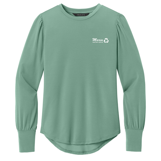 Mercer+Mettle® Women’s Stretch Jersey Long Sleeve Blouson Top